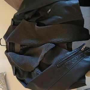 Black beautiful faux leather jacket